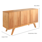 Carregar imagem no visualizador da galeria, Buffet Confort 3 Portas 135 x 45 x 80cm