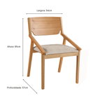 Carregar imagem no visualizador da galeria, Cadeira Gaya em Madeira Maciça Natural