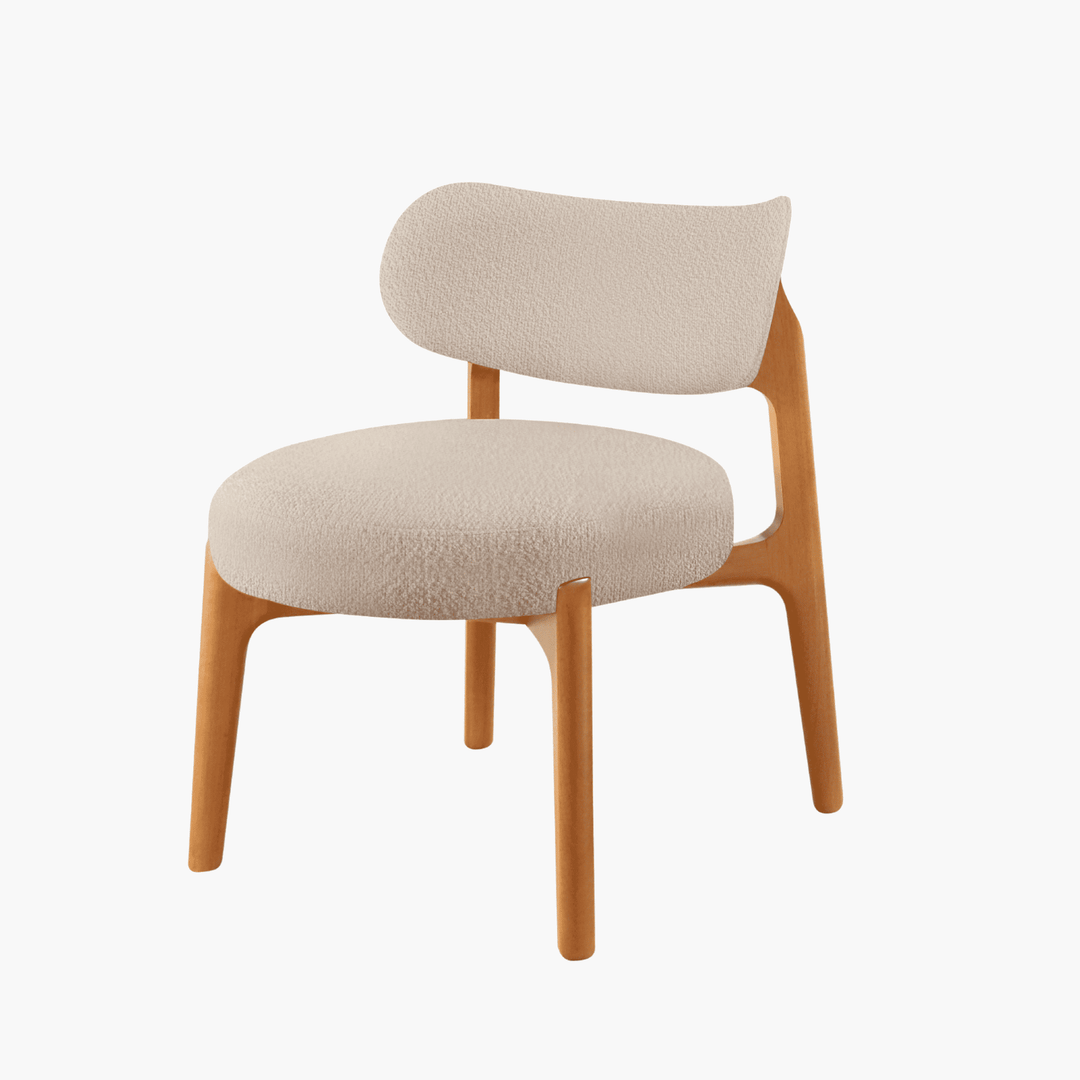 Poltrona Selene Estofada em Madeira Maciça