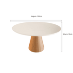 Carregar imagem no visualizador da galeria, Mesa Ravena Redonda com Vidro Off-White