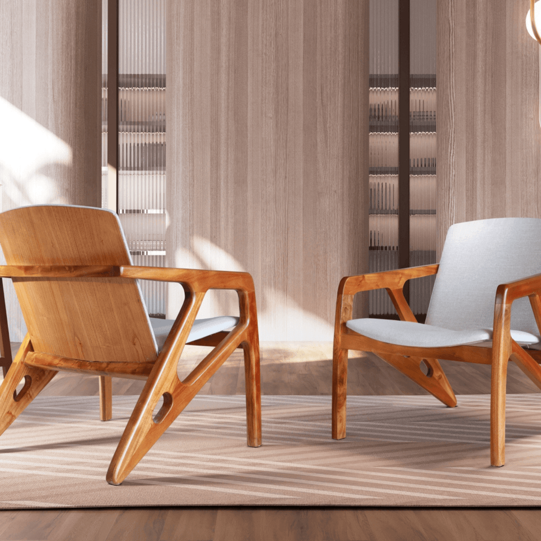 Poltrona Robusta em Madeira Maciça