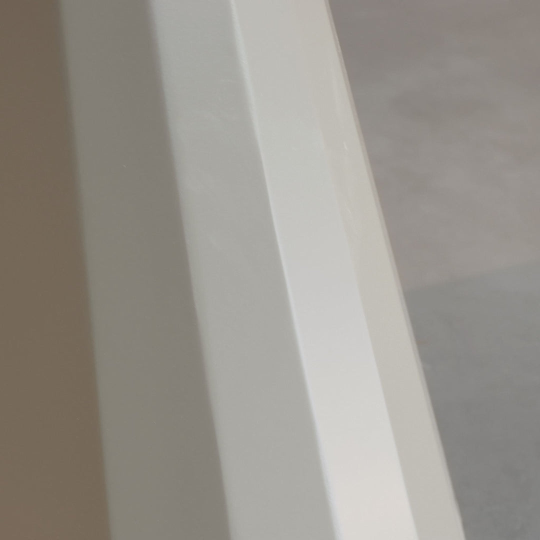 Mesa Ravena Redonda com Vidro Off-White