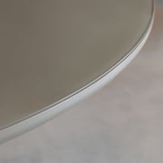 Mesa Ravena Redonda com Vidro Off-White