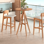 Carregar imagem no visualizador da galeria, Banqueta Nature em Madeira Maciça com Encosto Laminado

