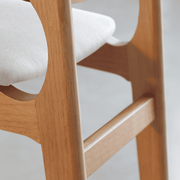 Banqueta Nature em Madeira Maciça com Encosto Laminado